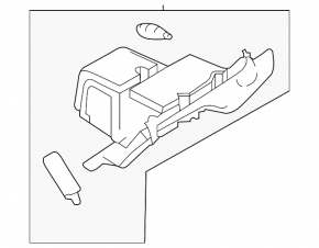 Nissan Leaf 13-17 gray glove compartment