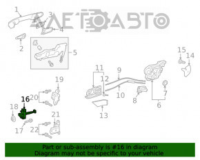 Toyota Highlander 20 rear left door limiter - rusty