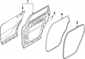 Rear right door assembly for Kia Sportage 23-26
