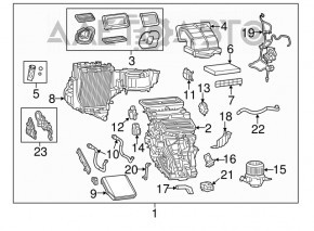 Actuator motor drive heater air conditioner Fiat 500L 14-