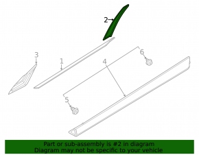 Nissan Ariya 23-25 front left side door trim panel, rear