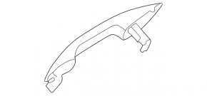 Door handle outer front left Hyundai Sonata 20-23 keyless, without Digital Key