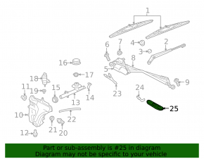 Left windshield washer nozzle for Porsche Panamera 10-16