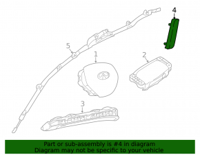 Left seat airbag for Infiniti QX30 17-19