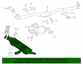 Muffler rear part with barrel Mercedes GLE450 W167
