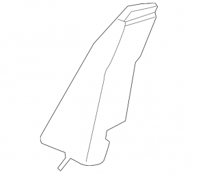 Right rear seat side trim for Mercedes C-class W205 15-21, dark gray leather, dry-cleanable, dented, corrosion