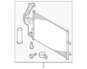 Air conditioner radiator condenser Mazda3 2.3 03-08 LUZAR
