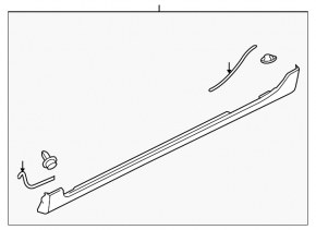 Right threshold Mazda3 03-09 Sport
