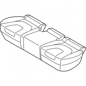 Rear row of seats 2 row Ford Edge 15-24 leather black Titanium