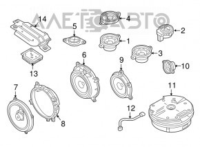 Speaker door front left Mazda CX-9 16-23 BOSE