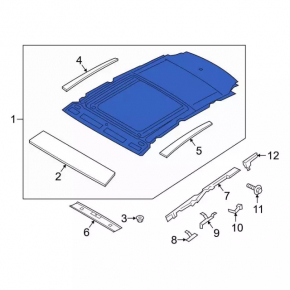 Metal roof Ford Escape MK4 20-24 for panorama, sawed off