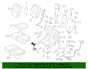 Front center rear seat rail plug for Porsche Cayenne 19-23, black