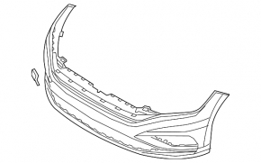 Bare front bumper VW Jetta 19- GLI