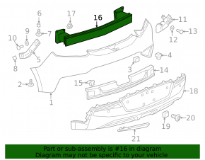 Chevrolet Volt 16- Rear Bumper Reinforcement