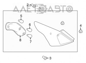 Right tail light Nissan Versa 12-19 usa
