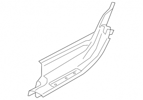 Door sill trim rear right inner Volvo XC90 16-22 black, scratches