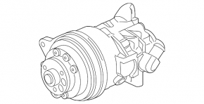 Power steering pump BMW X6 E71 08-14 Without dynamic drive, Exc,Dynamic Drive, X6, Xdrive35i, X5, 3.0l, Without diesel, 3.0L gas, without adaptive drive, with active steering, to 11-09