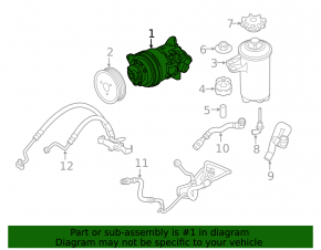 Power steering pump BMW X6 E71 08-14 Without dynamic drive, Exc,Dynamic Drive, X6, Xdrive35i, X5, 3.0l, Without diesel, 3.0L gas, without adaptive drive, with active steering, to 11-09