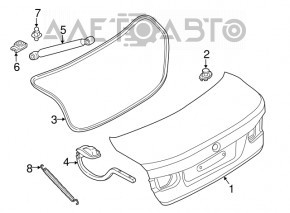 Trunk lid hinge right BMW 3 F30 12-18
