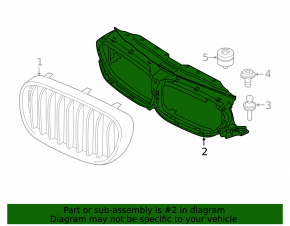 Upper radiator duct for BMW 5 G30 17-20 pre-restored M5, S63