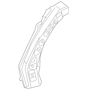 Lower reinforcement for the left wing apron for a Lexus ES 250 ES300h ES350 19-26