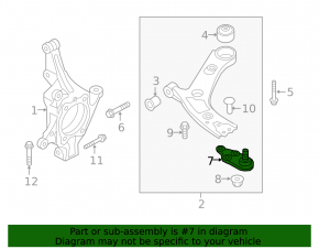 Ball joint front left Kia Sorento 16-20