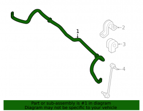 Front stabilizer Nissan Rogue 14-20 23mm