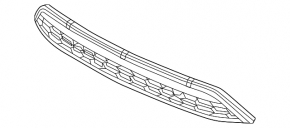 Lower grille of the front bumper center VW Tiguan 18- for parking sensors, structure