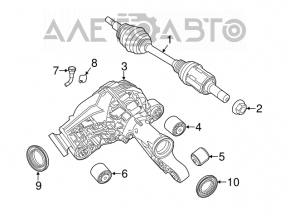Rear differential gearbox Jeep Grand Cherokee WK2 11-13 RWD 3.6