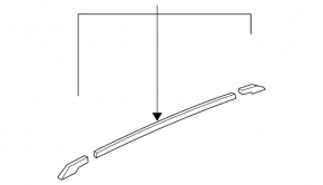 Roof rails 2 pcs with overlays Infiniti FX35 FX45 03-08 chrome, cracks in fasteners, scratches