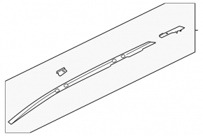 Railing longitudinal right Nissan Rogue 21-23 US built