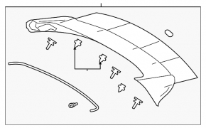 Toyota Rav4 13-18 trunk spoiler