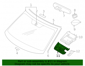 Mitsubishi Outlander 17-22 interior mirror cover for camera