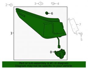 Light outer wing left Lexus ES300h ES350 19