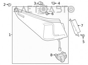 Light outer wing left Lexus ES300h ES350 19