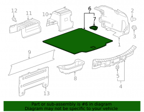 Trunk floor Chevrolet Impala 14-20