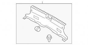 Hyundai Sonata 11-15 trunk opening trim scratch