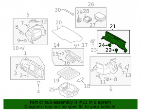 Hyundai Sonata 11-15 trunk opening trim scratch