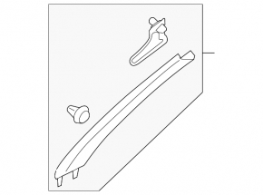 Subaru Outback 15-19 left front pillar trim, gray