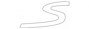 Emblem inscription "S" trunk door Porsche Macan 15-18