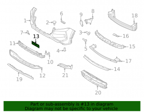 Nissan Rogue 21-23 Front Bumper License Plate