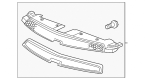 Radiator grill upper Chevrolet Cruze 11-14 dorest