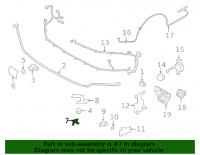 Front bumper parking sensor bracket, left, Porsche Cayenne 19-23