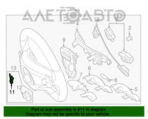 Steering paddle shifter right Mercedes CLA 14-19 scratch