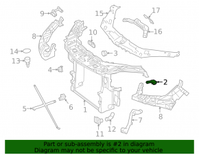 Front bumper bracket on TV right Mercedes W166 GLE 16-19