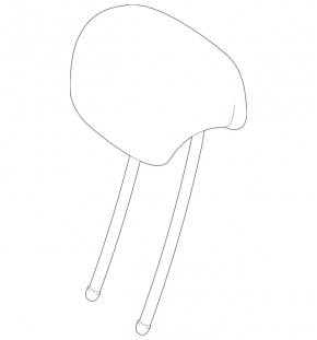 Mercedes H247 GLA 20-26 rear left headrest, black leather