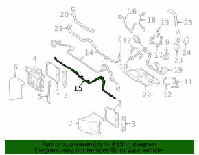 Lower additional radiator cooling pipe G-class W463 G63 AMG 19-24