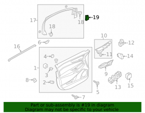 Mirror cover inner right Ford Edge 15-24 black