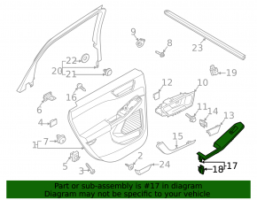 Rear left window lift control trim Ford Escape MK4 20-