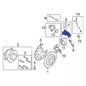 Rear left caliper Ford Escape MK4 20-22 electric